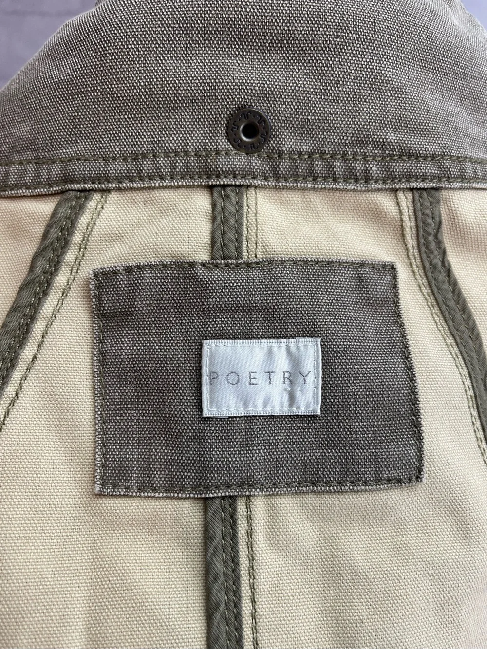 Poetry size 8/10 olive green cape poncho with hood